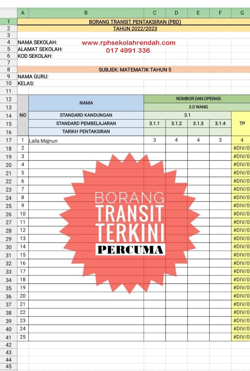 Borang transit pbd bahasa melayu