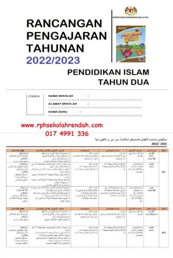RPH TS25 Pendidikan Islam Tahun 2
