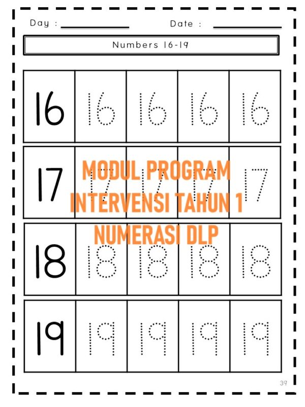 Modul Program Intervensi Tahun 1 (NUMERASI DLP)