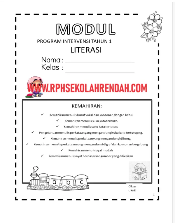 Modul Program Intervensi Tahun 1 (LITERASI)