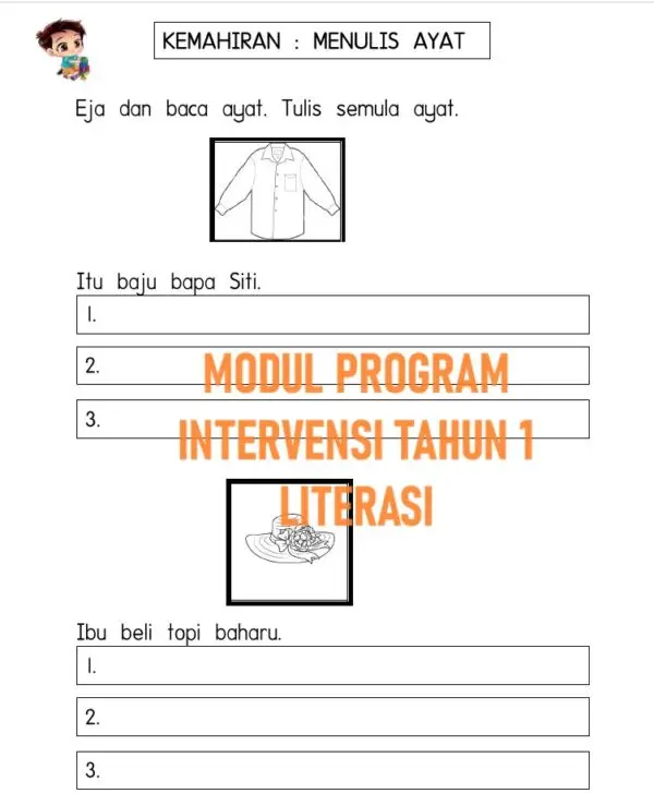 Modul Program Intervensi Tahun 1 (LITERASI)