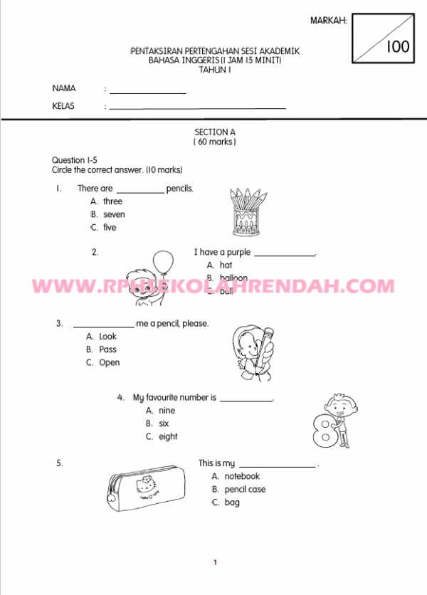 PPSA - English Year 1 2025/2026 - Image 3