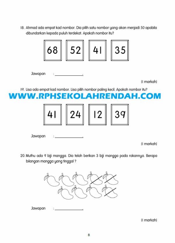 PPSA - Matematik Tahun 1 2025/2026 - Image 4