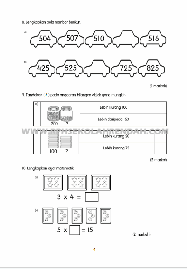 PPSA - Matematik Tahun 2 2025/2026 - Image 3