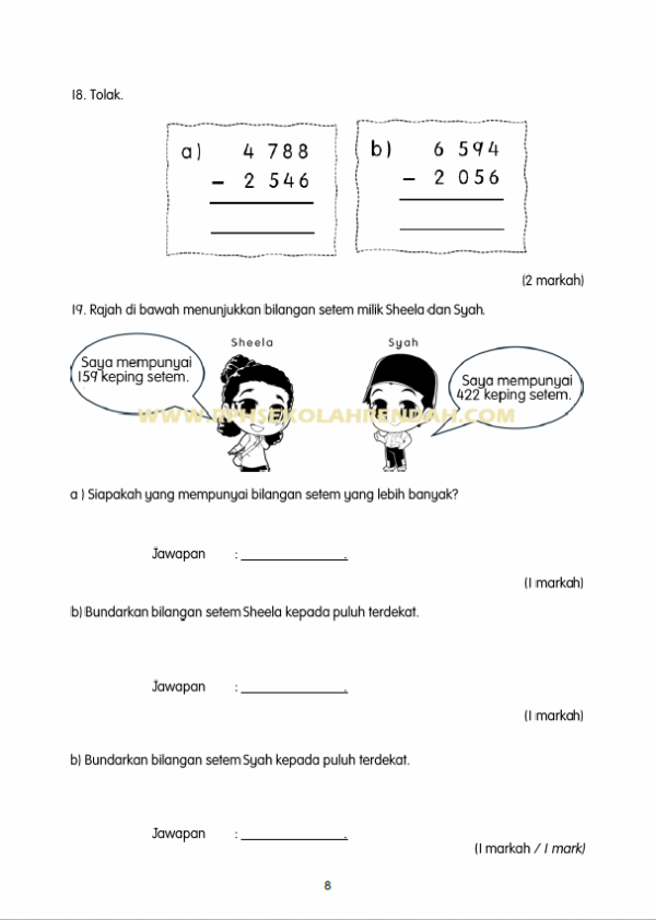 PPSA - Matematik Tahun 3 2025/2026 - Image 4