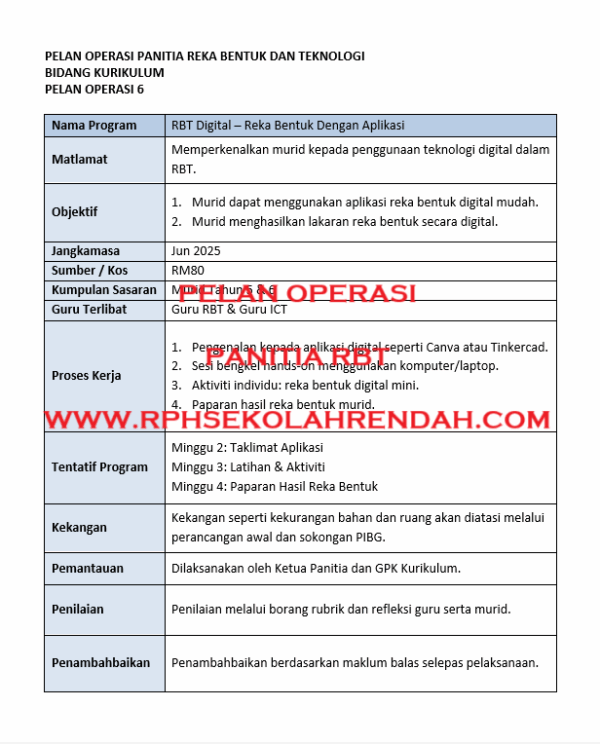 PELAN OPERASI - PANITIA SEJARAH - Image 3