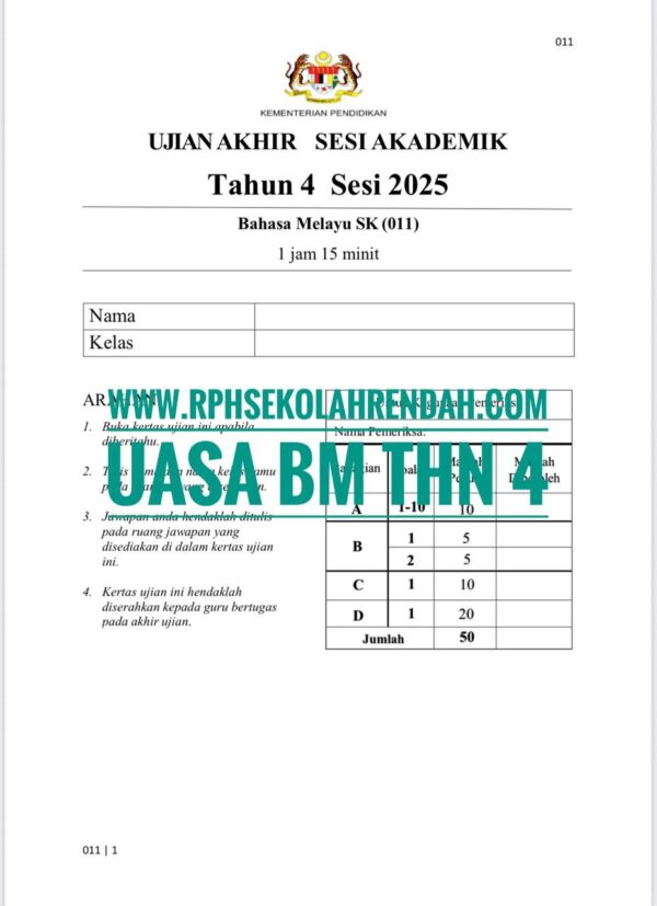 UASA - Bahasa Melayu Tahun 4 2025/2026 (Set 1B) - Image 7