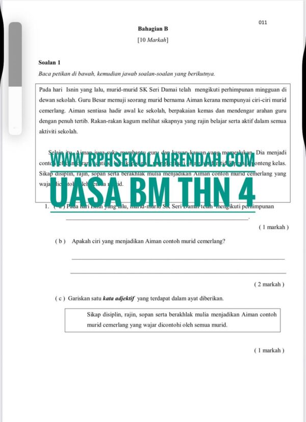 UASA - Bahasa Melayu Tahun 4 2025/2026 (Set 1B) - Image 4