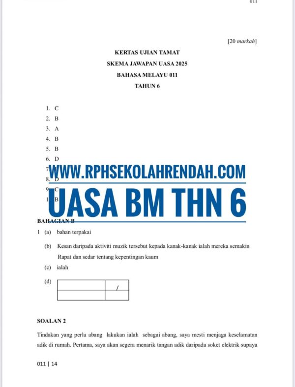 UASA - Bahasa Melayu Tahun 6 2025/2026 (Set 1) - Image 8