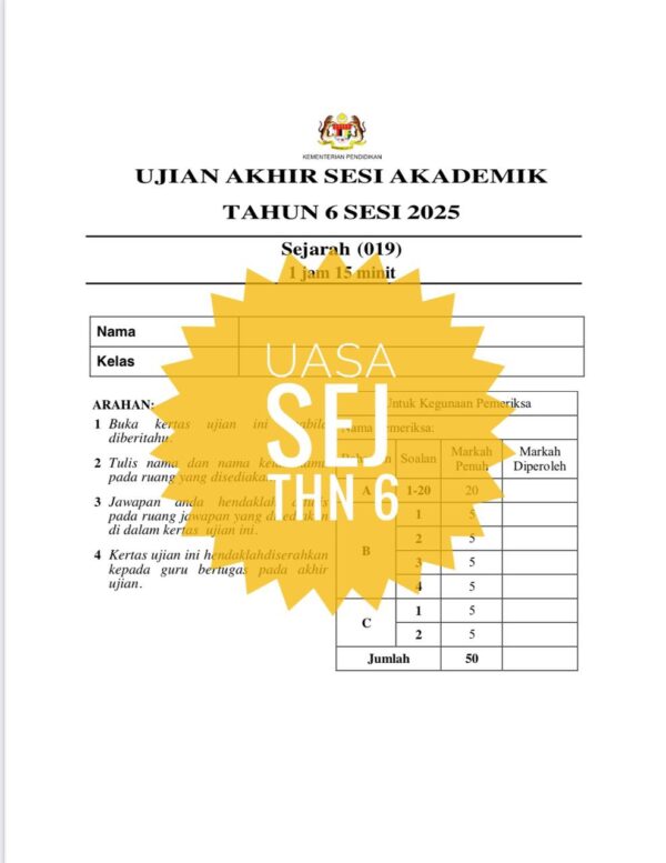 UASA - Sejarah Tahun 6 2025/2026 (Set 1) - Image 3