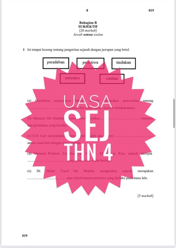 UASA - Sejarah Tahun 4 2025/2026 (Set 1) - Image 4