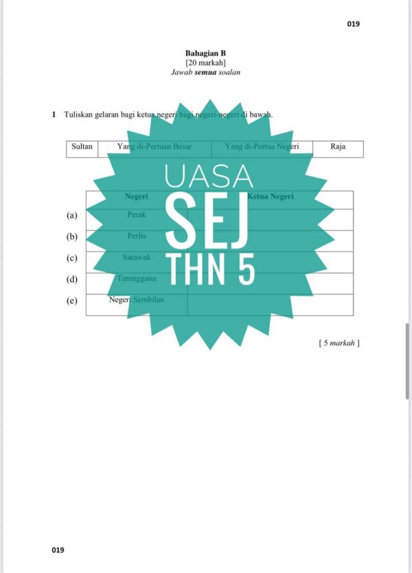 UASA - Sejarah Tahun 5 2025/2026 (Set 1) - Image 4