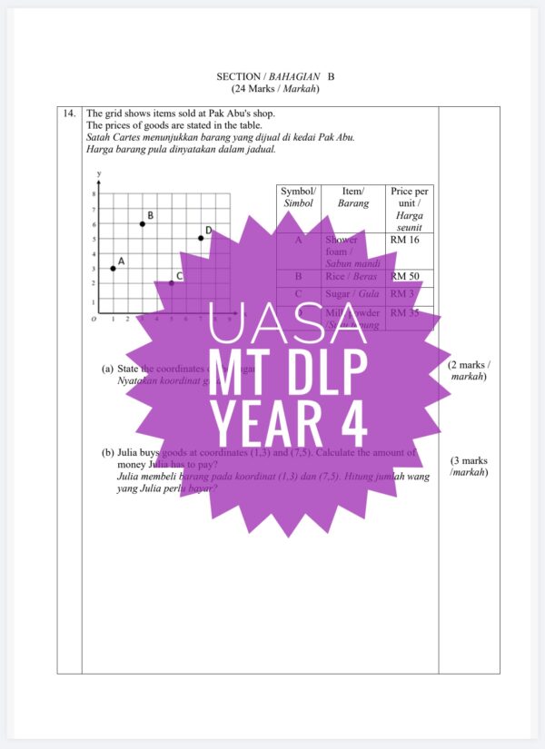 UASA - Mathematics DLP Tahun 4 2025/2026 (Set 1B) - Image 4