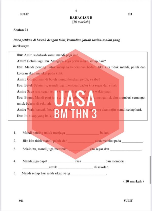 UASA - Bahasa Melayu Tahun 2 2025/2026 (Set 1B) - Image 4