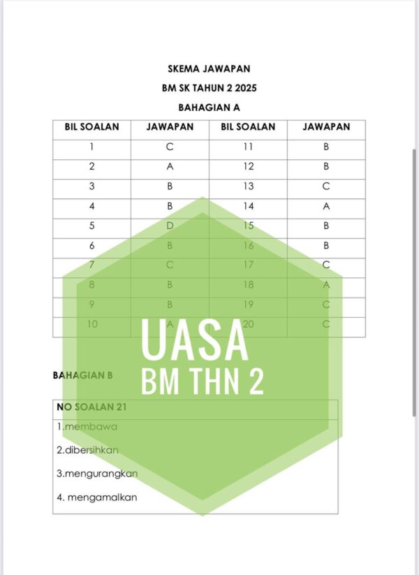 UASA - Bahasa Melayu Tahun 3 2025/2026 (Set 1B) - Image 5