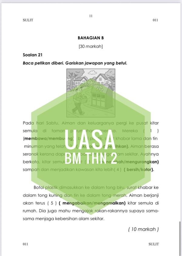 UASA - Bahasa Melayu Tahun 3 2025/2026 (Set 1B) - Image 4