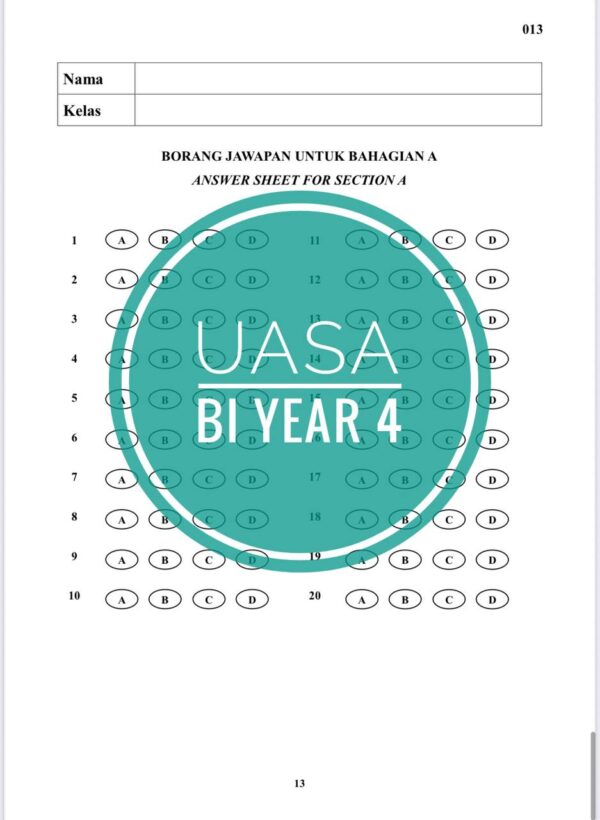 UASA - Bahasa Inggeris Tahun 4 2025/2026 (Set 1B) - Image 5