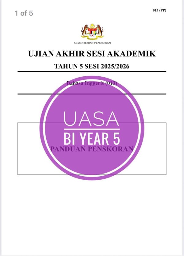 UASA - Bahasa Inggeris Tahun 5 2025/2026 (Set 1B) - Image 5