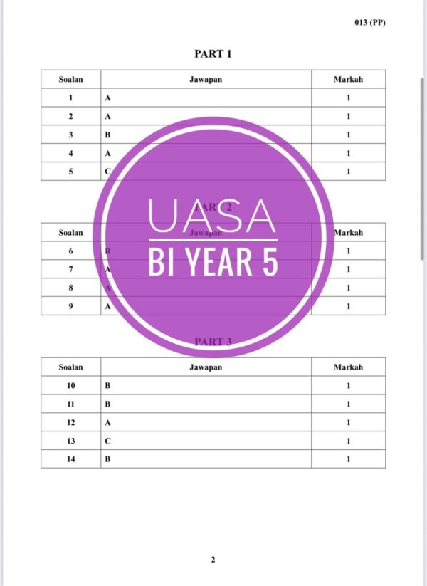 UASA - Bahasa Inggeris Tahun 5 2025/2026 (Set 1B) - Image 7