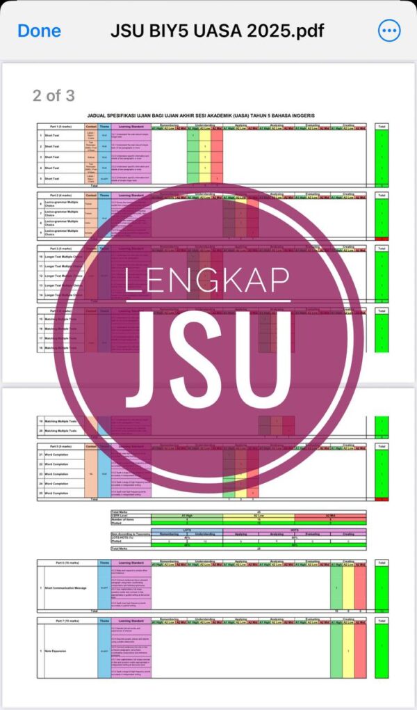 UASA - Bahasa Inggeris Tahun 5 2025/2026 (Set 1A-JSI+JSU) - Image 3