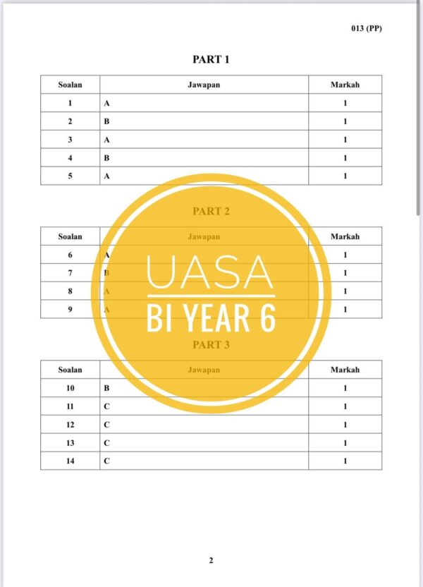 UASA - Bahasa Inggeris Tahun 6 2025/2026 (Set 1A-JSU) - Image 7