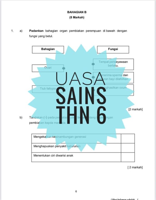 UASA - Sains Tahun 6 2025/2026 (Set 1B - JSU) - Image 5