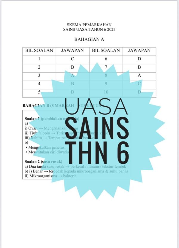 UASA - Sains Tahun 6 2025/2026 (Set 1B - JSU) - Image 6