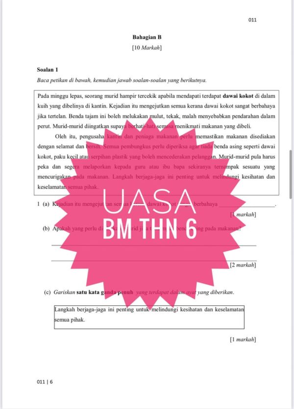 UASA - Bahasa Melayu Tahun 6 2025/2026 (Set 2A- JSU+JSI) - Image 6