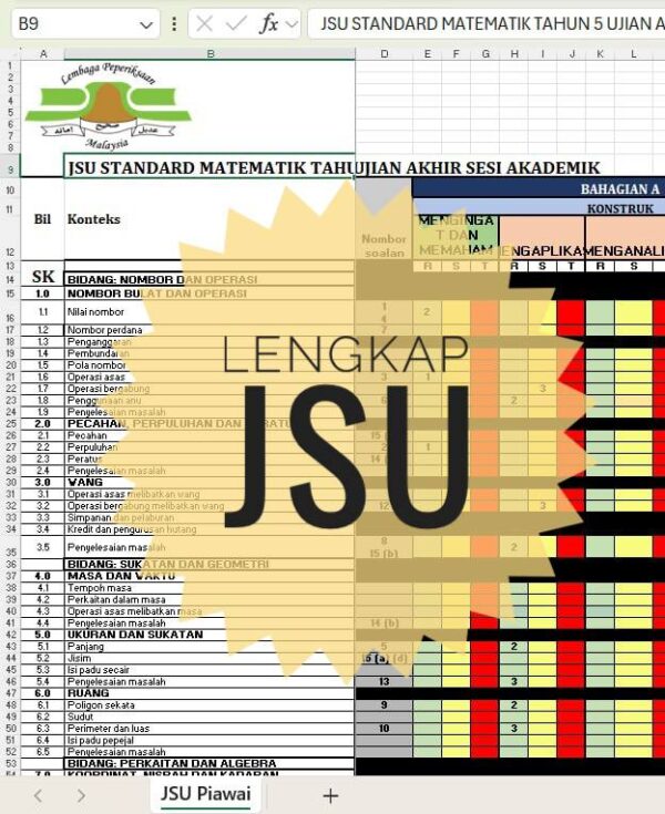 UASA - Matematik Tahun 5 2025/2026 (Set 1A- JSI+JSU) - Image 2