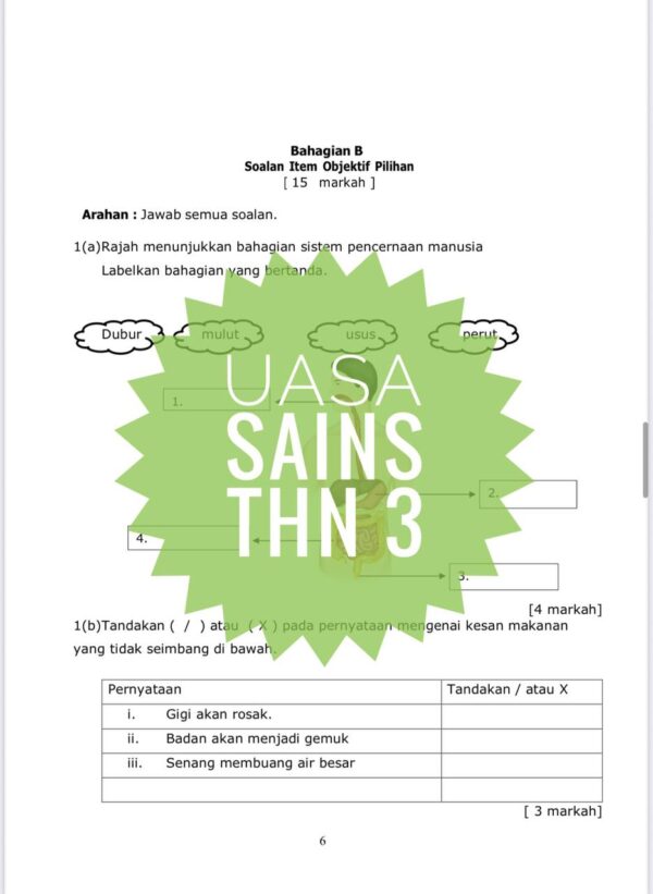 UASA - Sains Tahun 3 2025/2026 (Set 1B) - Image 3