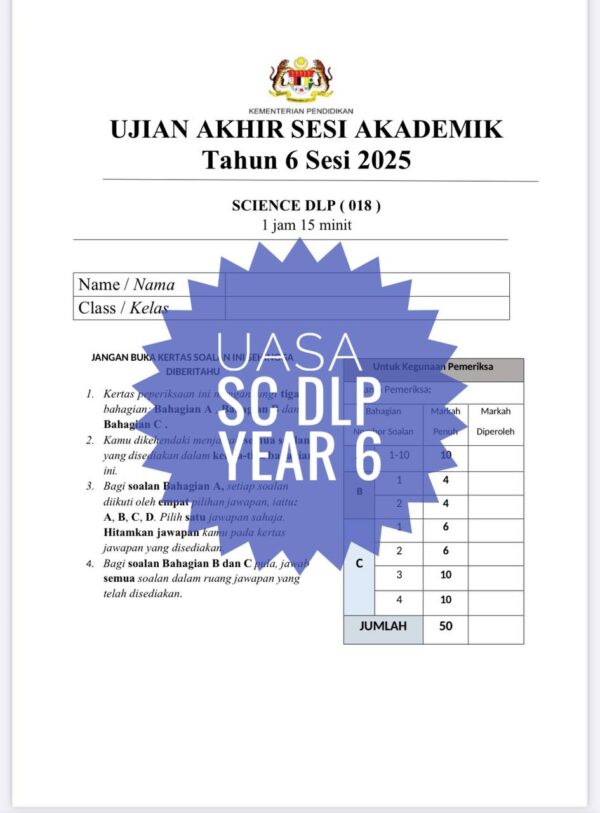 UASA - SCIENCE DLP YEAR 6 2025/2026 (Set 1A - JSU) - Image 3