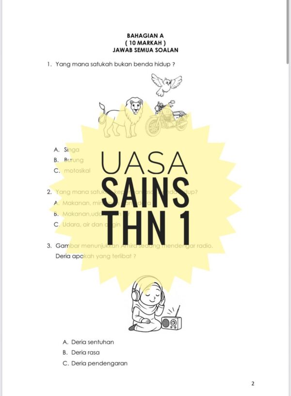 UASA - Sains Tahun 1 2025/2026 (Set 1B) - Image 4