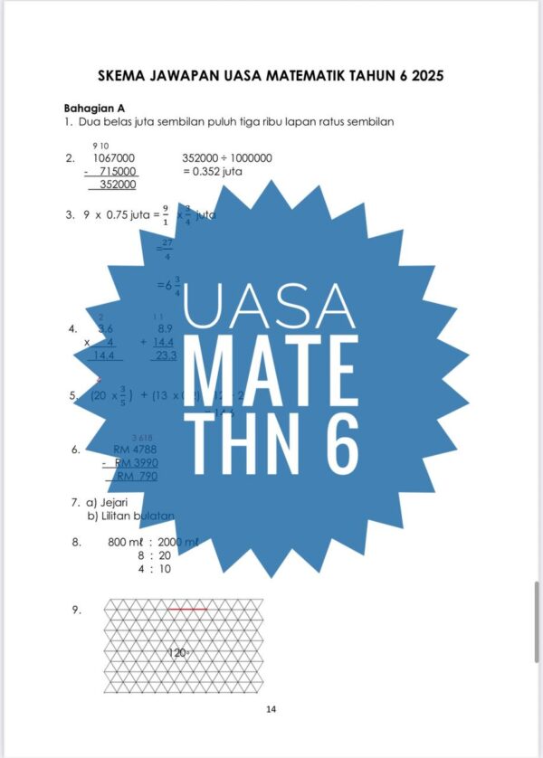 UASA - Matematik Tahun 6 2025/2026 (Set 2A-JSU+JSI) - Image 6