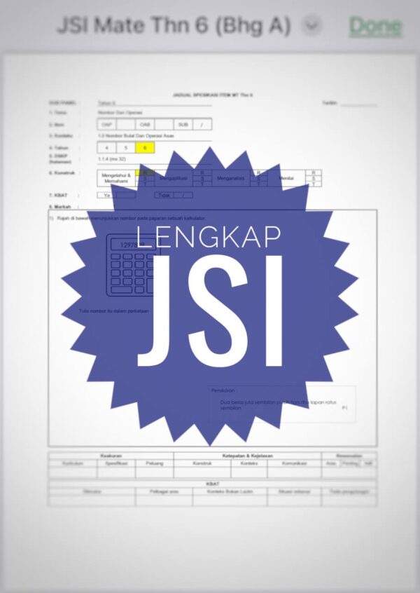 UASA - Matematik Tahun 6 2025/2026 (Set 2A-JSU+JSI) - Image 2