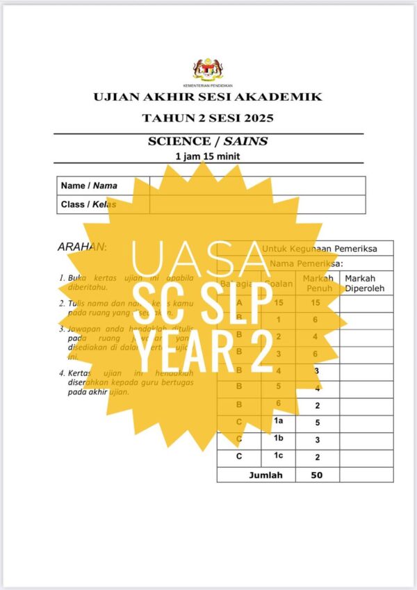 UASA - SCIENCE DLP YEAR 2 2025/2026 (Set 1A - JSU) - Image 3
