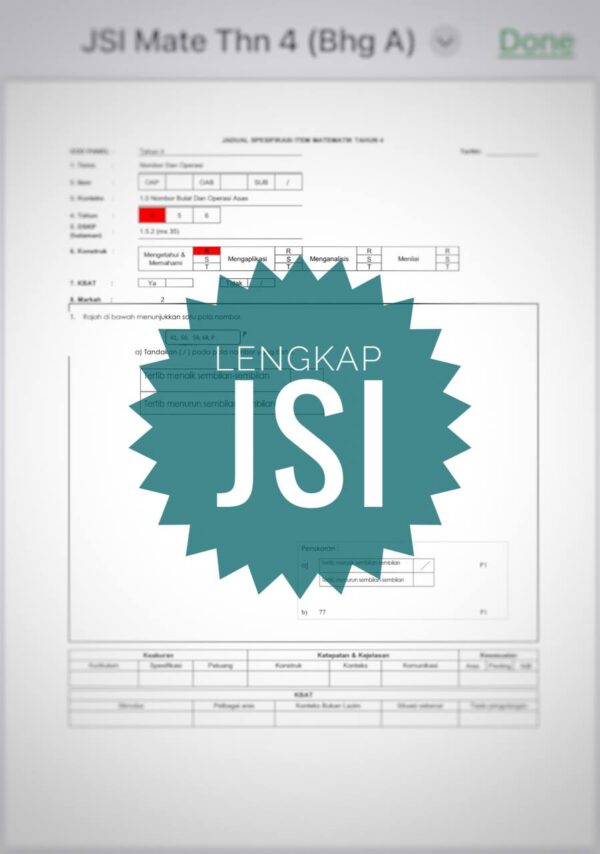 UASA - Matematik Tahun 4 2025/2026 (Set 2A-JSU+JSI) - Image 2