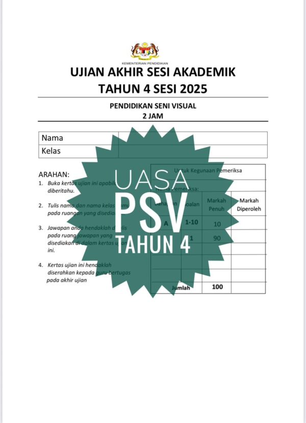 UASA - Pendidikan Seni Visual Tahun 4 2025/2026 (Set 1B) - Image 3