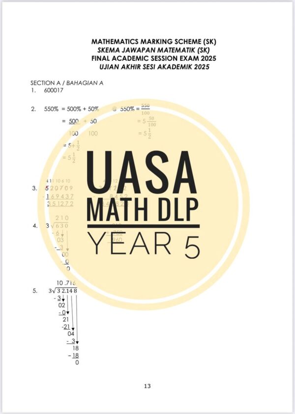 UASA - Mathematics DLP Tahun 5 2025/2026 (Set 2A-JSI+JSU) - Image 7