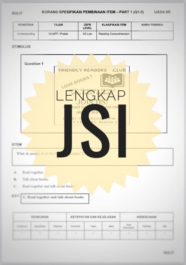 UASA - Bahasa Inggeris Tahun 6 2025/2026 (Set 2A-JSU+JSI) - Image 2