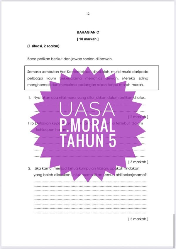 UASA - Pendidikan Moral Tahun 5 2025/2026 (Set 1B) - Image 6