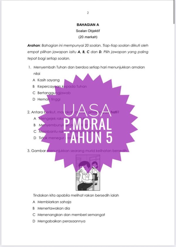 UASA - Pendidikan Moral Tahun 5 2025/2026 (Set 1B) - Image 4