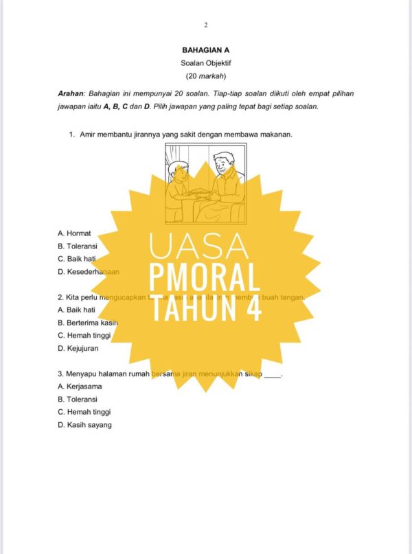 UASA - Pendidikan Moral Tahun 4 2025/2026 (Set 1B) - Image 3