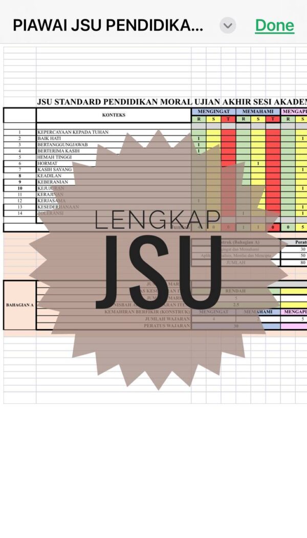 UASA - Pendidikan Moral Tahun 4 2025/2026 (Set 1A - JSU) - Image 2