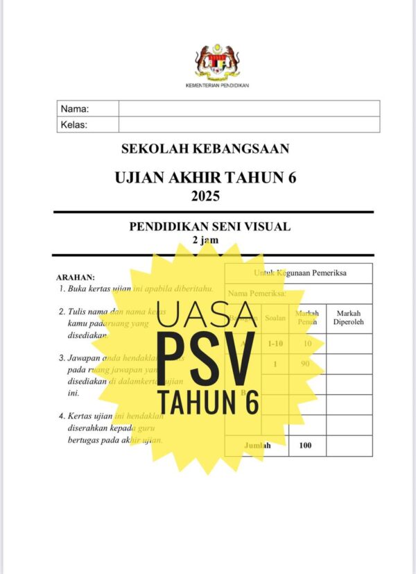 UASA - Pendidikan Seni Visual Tahun 6 2025/2026 (Set 1B) - Image 2