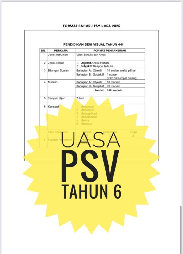UASA - Pendidikan Seni Visual Tahun 6 2025/2026 (Set 1B) - Image 5