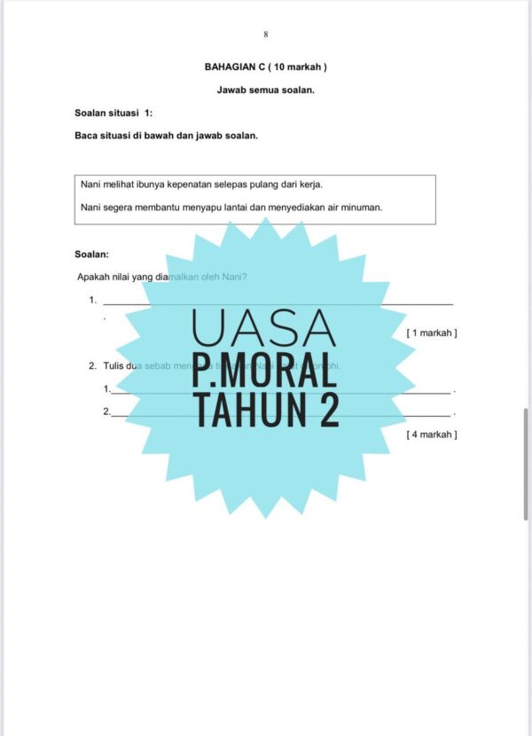 UASA - Pendidikan Moral Tahun 2 2025/2026 (Set 1A - JSU) - Image 6