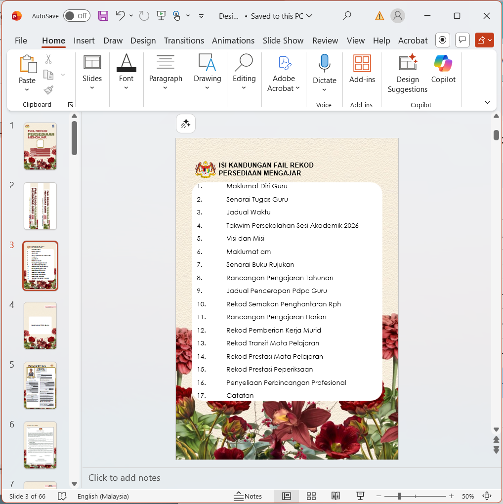 Fail Rekod Persediaan Mengajar (RPM) Design 3 - Kumpulan A Fail Rekod Persediaan Mengajar (RPM) Design 3 - Kumpulan B - Image 4