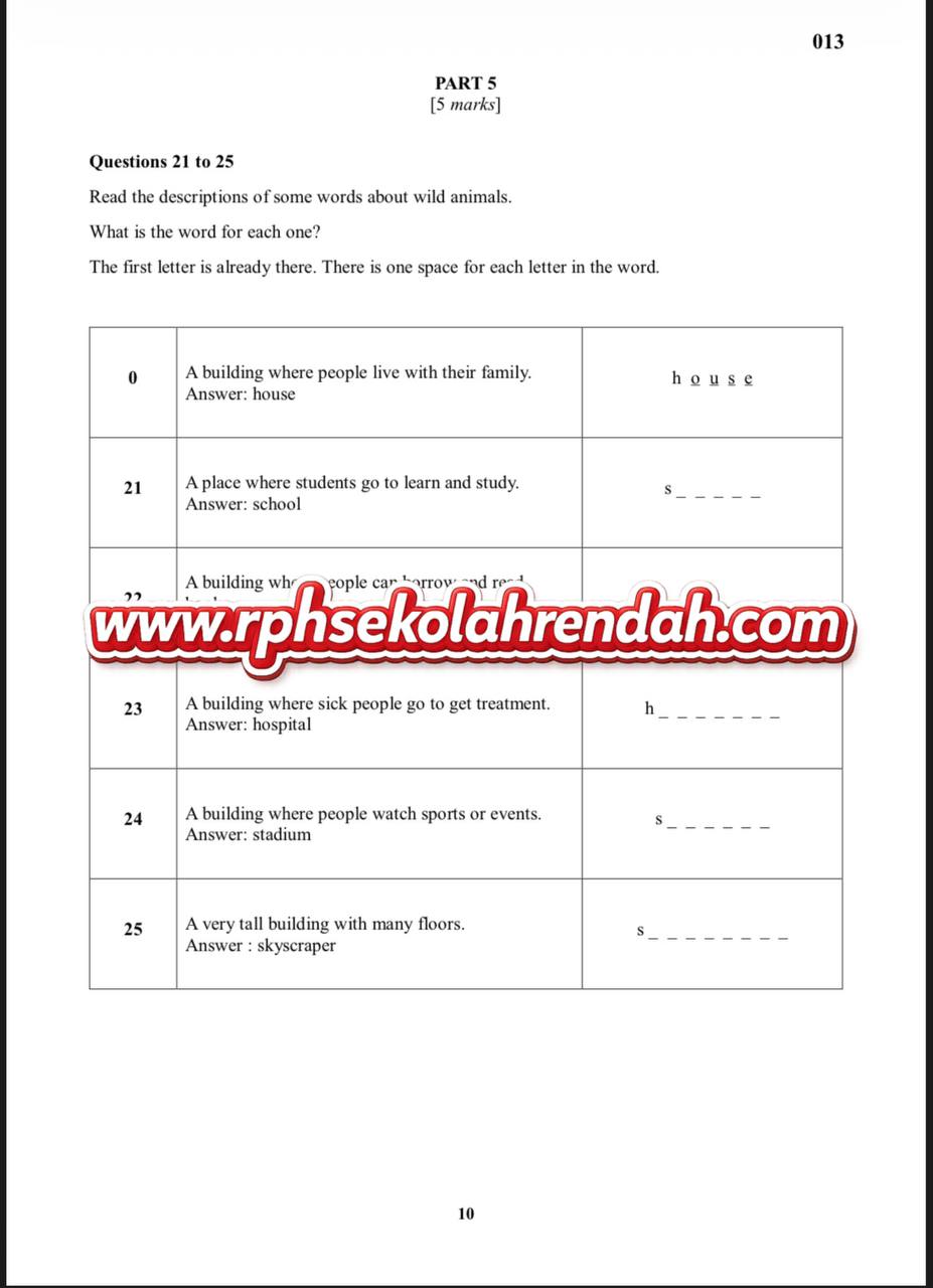 UPSA - Bahasa Inggeris Tahun 5 2026 (Set 2 - Soalan Sahaja) UPSA - Bahasa Inggeris Tahun 5 2026 (Set 2 - Soalan + JSU + JSI) - Image 5