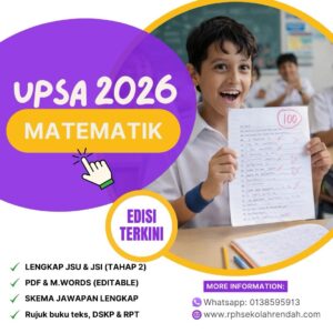 UPSA - Matematik Tahun 5 2026 (Set 1 - Soalan + JSU + JSI)