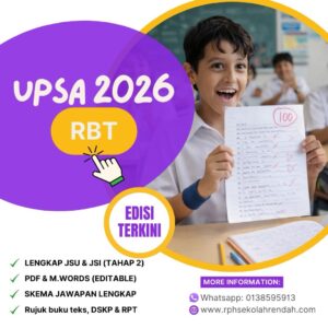 UPSA - RBT Tahun 6 2026 (Set 1- Soalan + JSU + JSI)